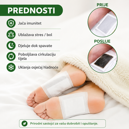 KINOKI Flasteri za Stopala za Opuštanje i Osveženje (10 komada)