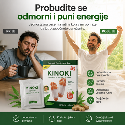 KINOKI Flasteri za Stopala za Opuštanje i Osveženje (10 komada)