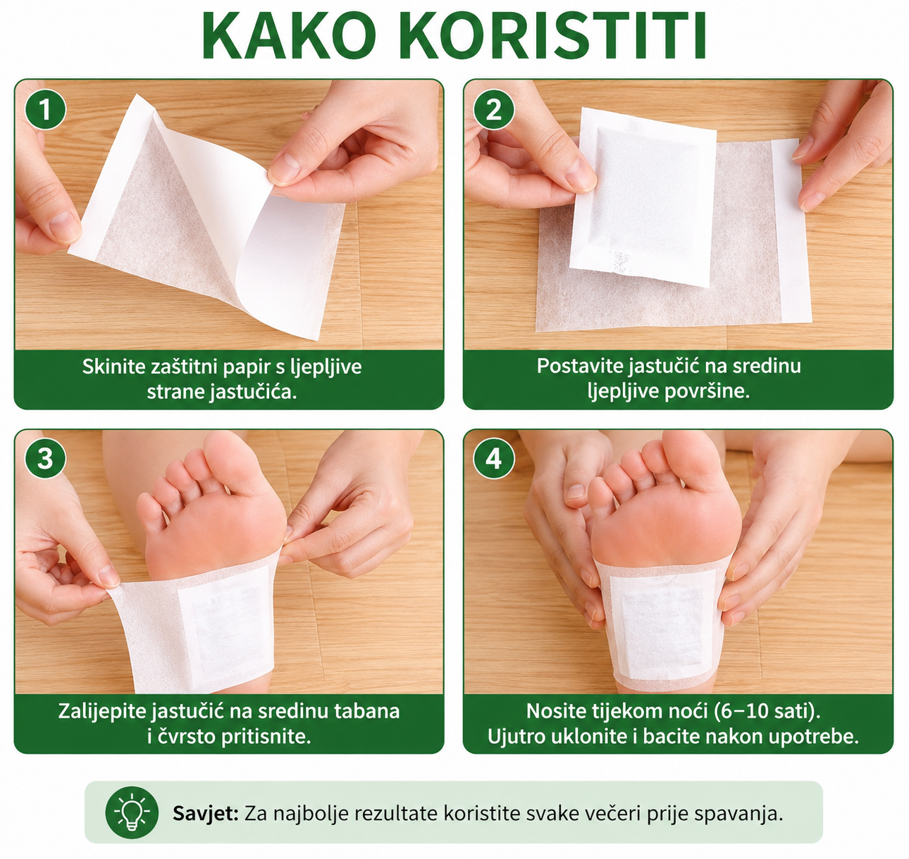 KINOKI Flasteri za Stopala za Opuštanje i Osveženje (10 komada)
