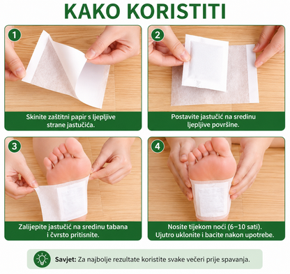 KINOKI Flasteri za Stopala za Opuštanje i Osveženje (10 komada)